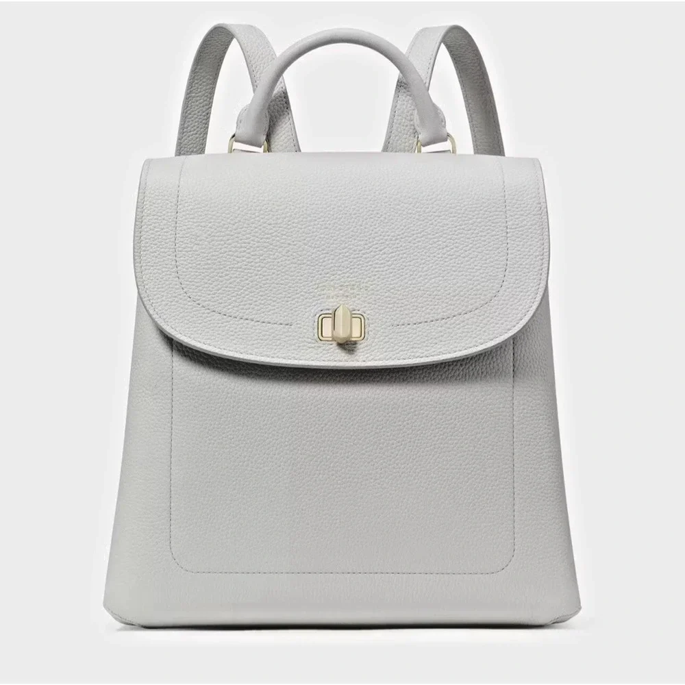 Kate Spade Medium Essential Backpack Leather Purse NWOT Gray B000444